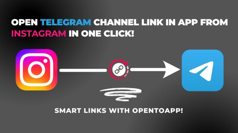 open telegram channel or group link in telegram app from instagram bio